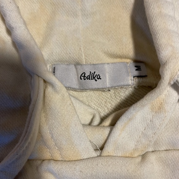 ADIKA SWEATSHIRT HOODIE CROP TOP TIE DYE YELLOW SIZE M - Picture 2 of 4